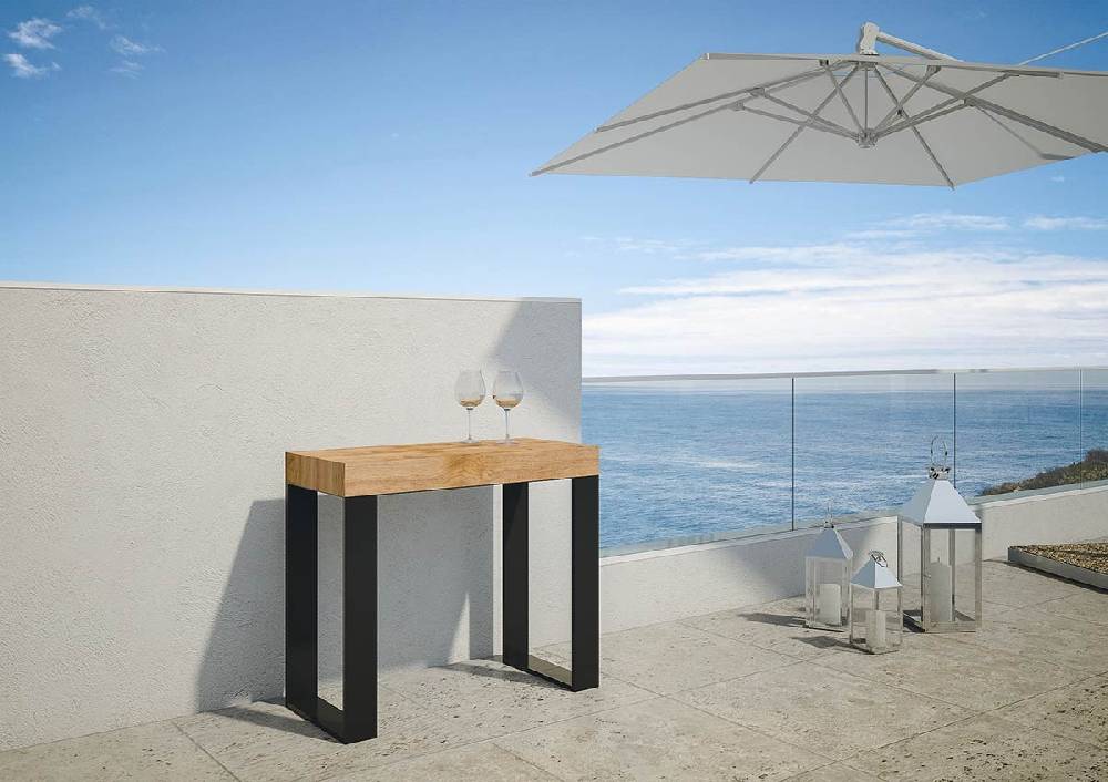 Itamoby Consolle Tecno Small Abete Tinto Telaio Antracite