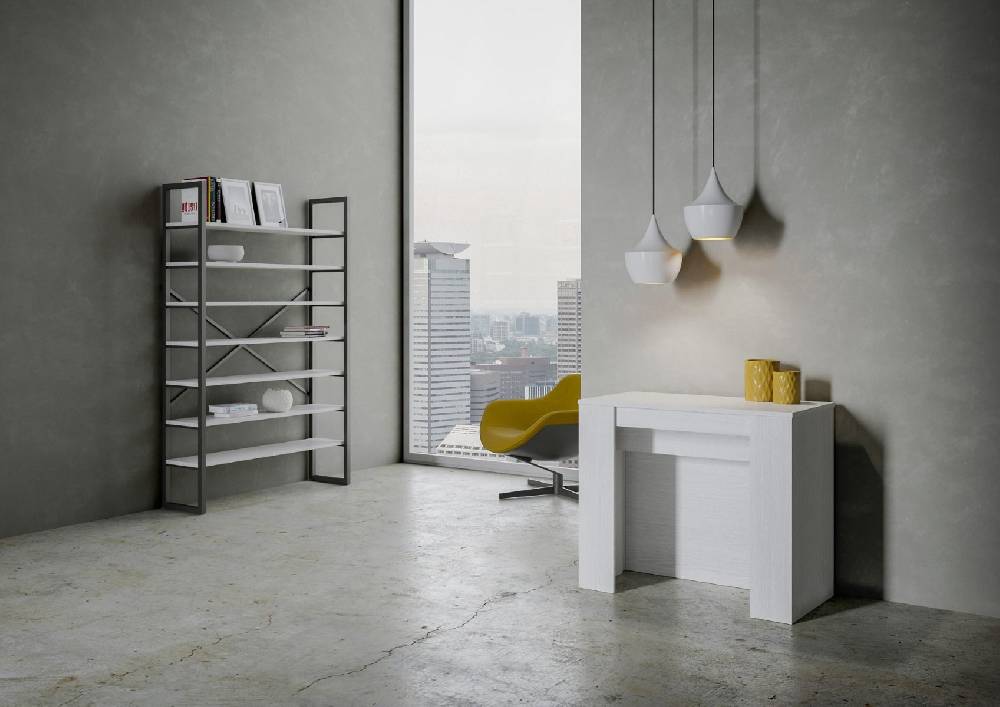 Itamoby Consolle Venus Bianco Frassino 4 Allunghe Cm.62