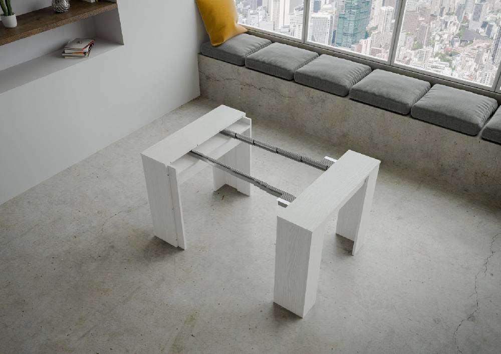 Itamoby Consolle Venus Bianco Frassino 4 Allunghe Cm.62