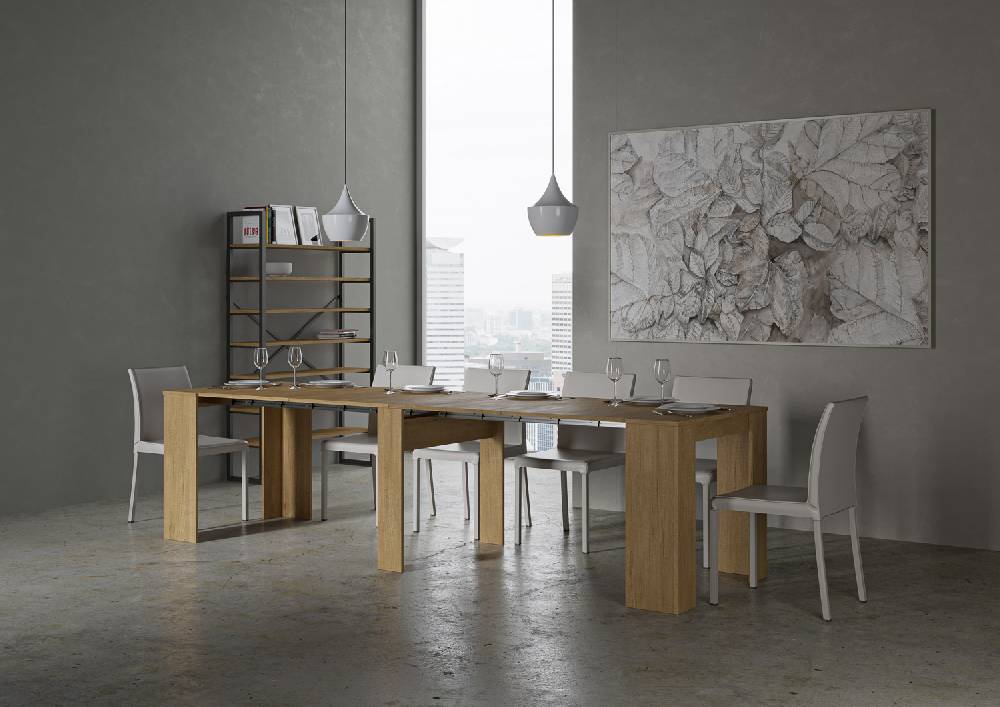 Itamoby Consolle Venus Quercia Natura 4 Allunghe Cm.62