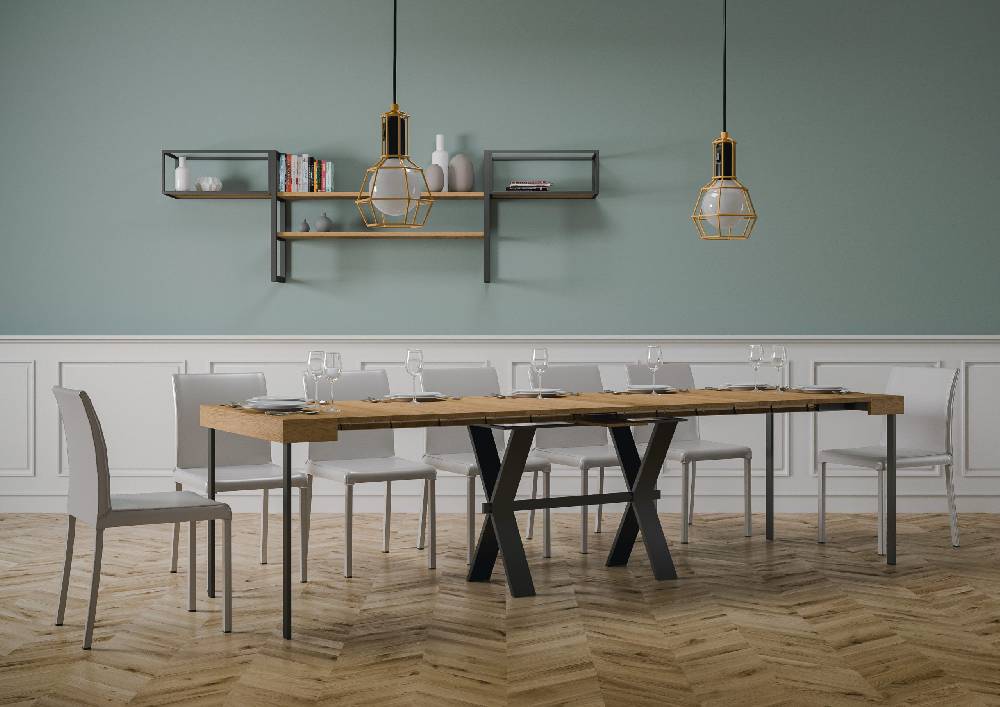 Itamoby Consolle Xenia Quercia Natura Telaio Antracite