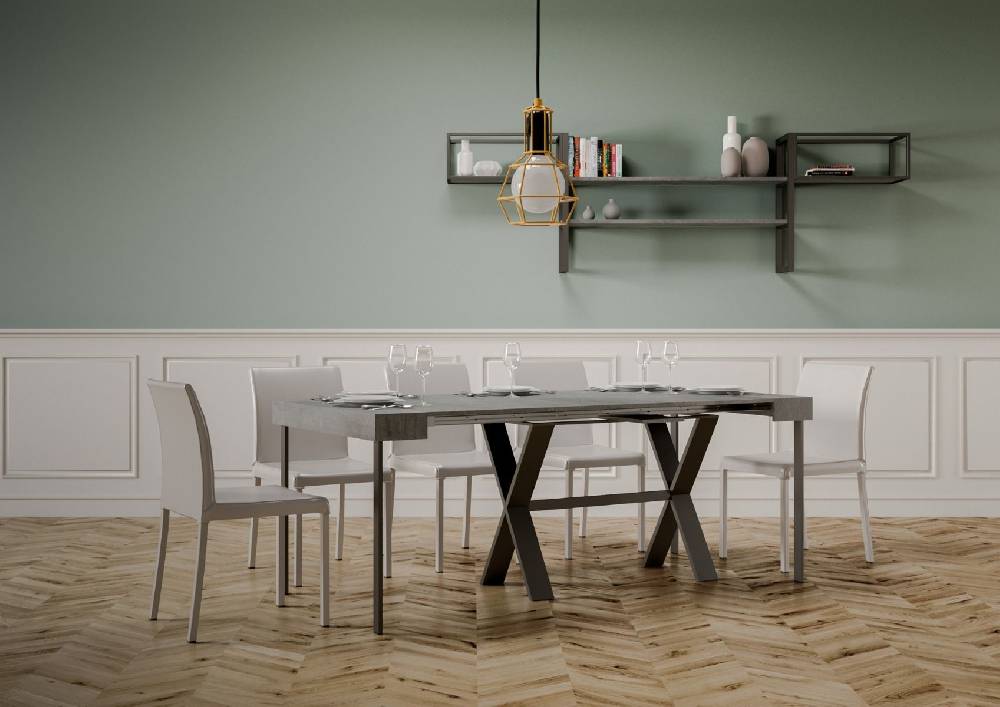 Itamoby Consolle Xenia Small Cemento Telaio Antracite