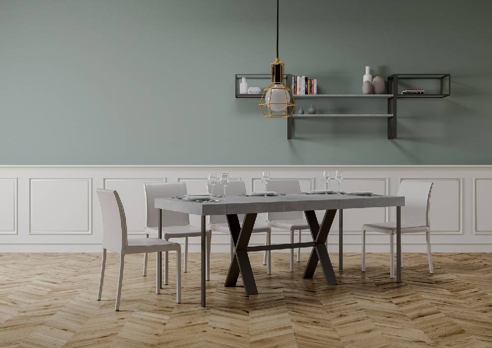 Itamoby Consolle Xenia Small Premium Cemento Telaio Antracite