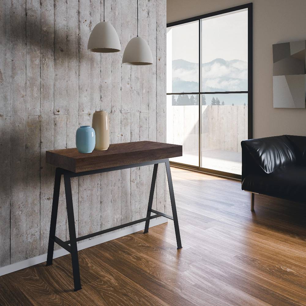 Itamoby Consolle Banco Noce Telaio Antracite