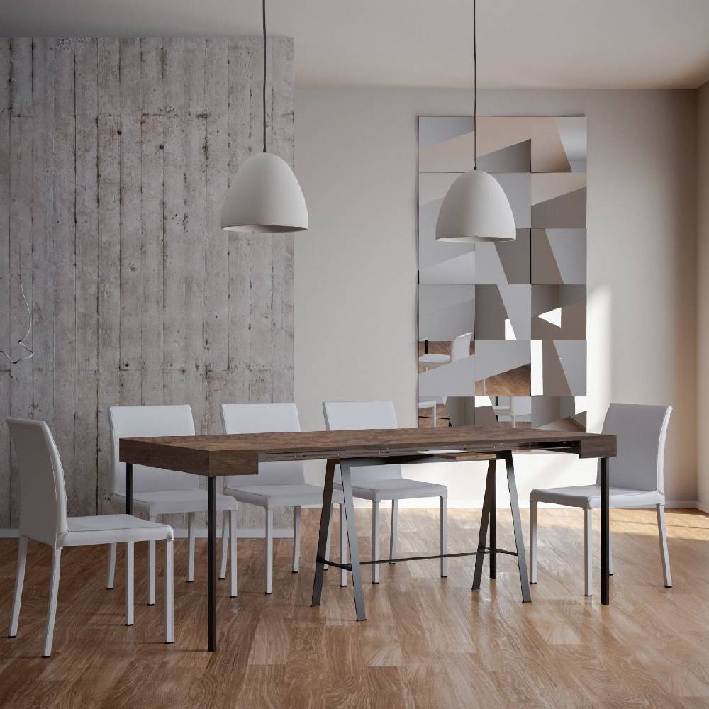 Itamoby Consolle Banco Noce Telaio Antracite