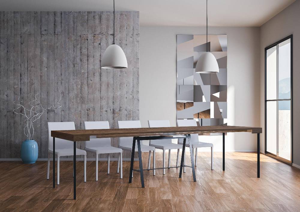 Itamoby Consolle Banco Noce Telaio Antracite