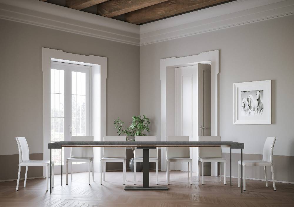 Itamoby Consolle Capital Cemento Telaio Antracite