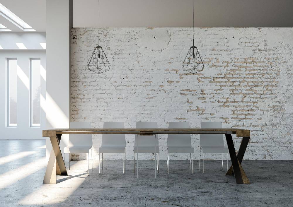 Itamoby Consolle Diago Noce Telaio Antracite