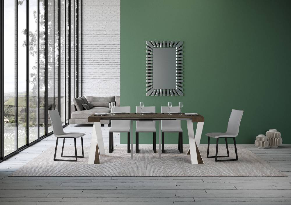 Itamoby Consolle Diago Noce Telaio Bianco