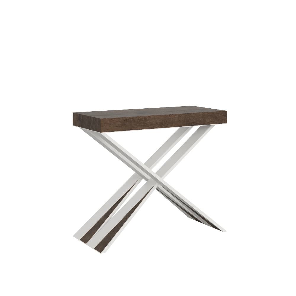 Itamoby Consolle Diago Noce telaio bianco