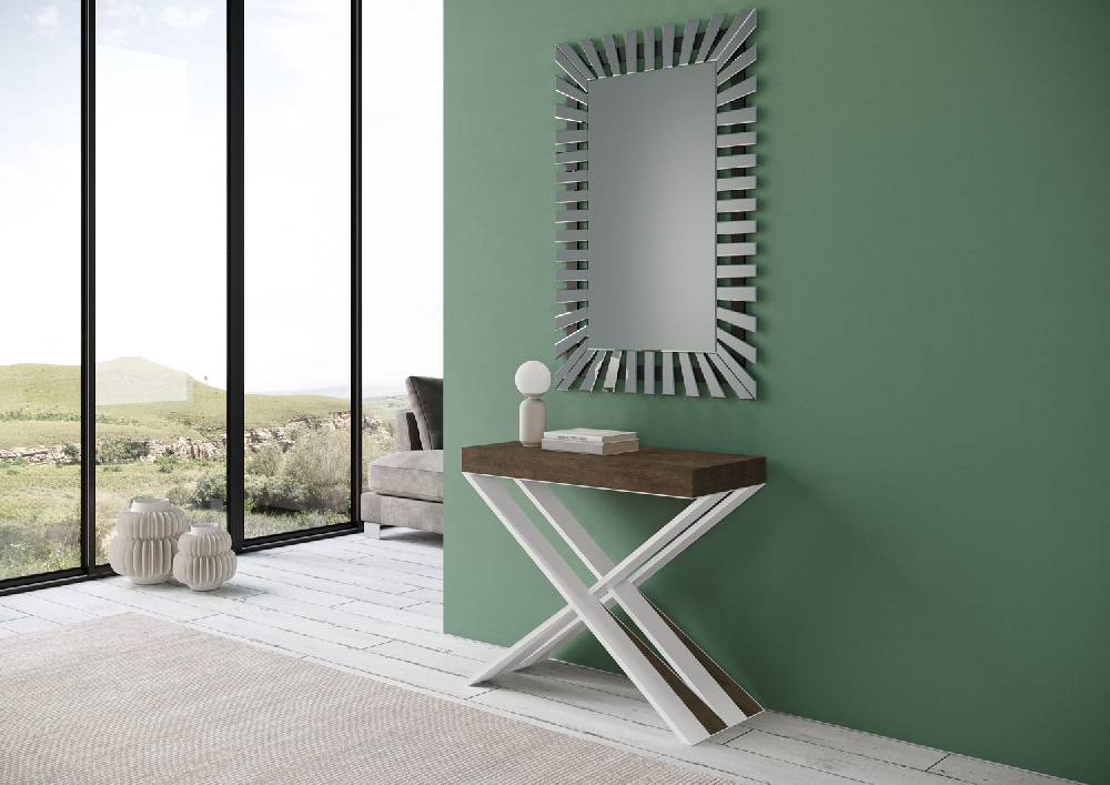 Itamoby Consolle Diago Small Noce Telaio Bianco