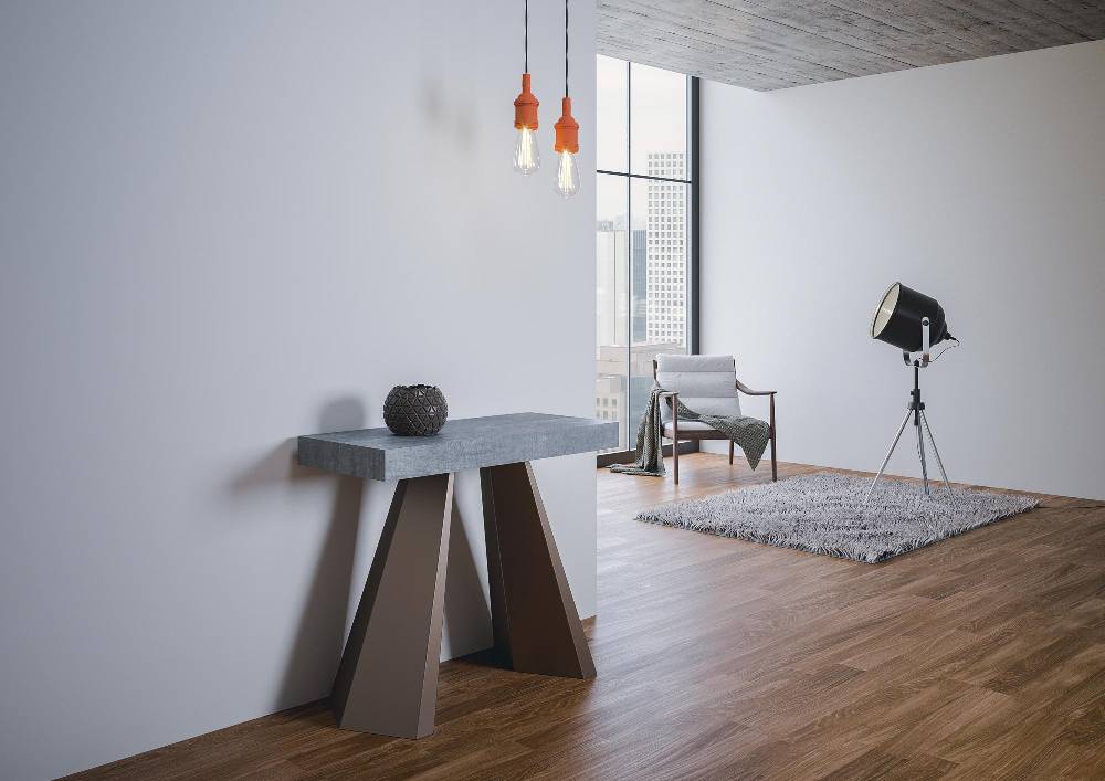 Itamoby Consolle Diamante Cemento Telaio Orso