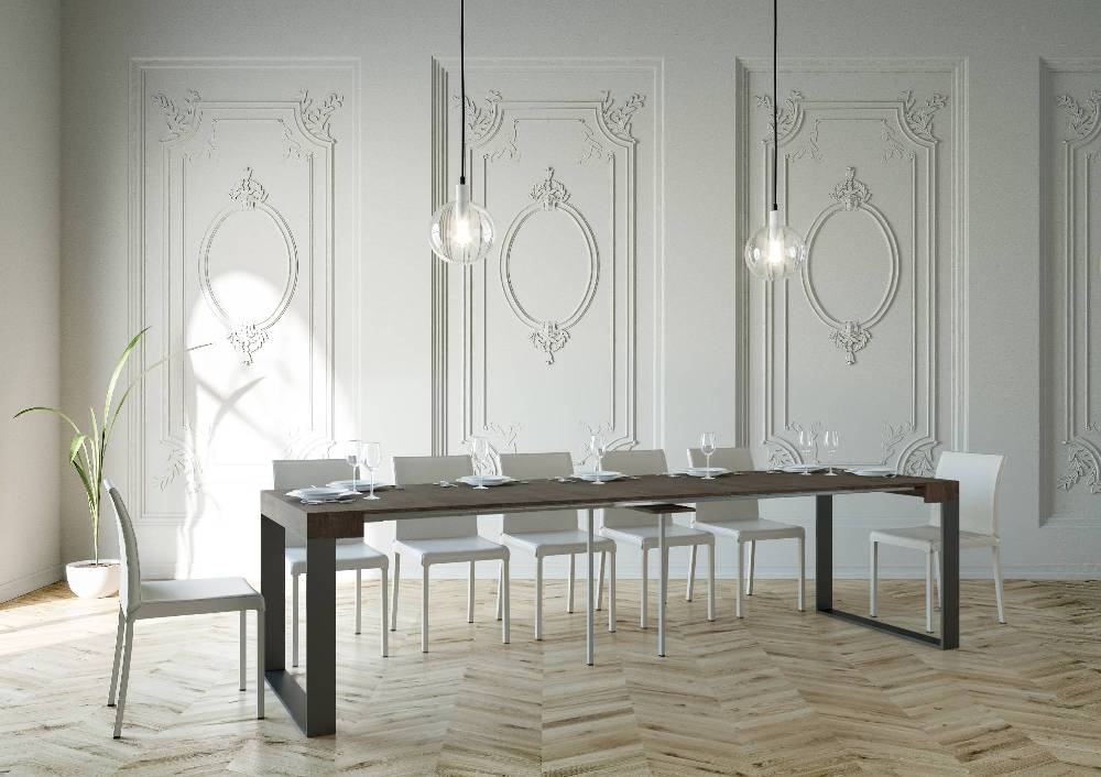 Itamoby Consolle Elettra Noce Telaio Antracite