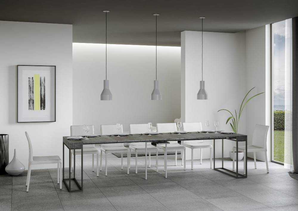 Itamoby Consolle Epoca Cemento Telaio Antracite