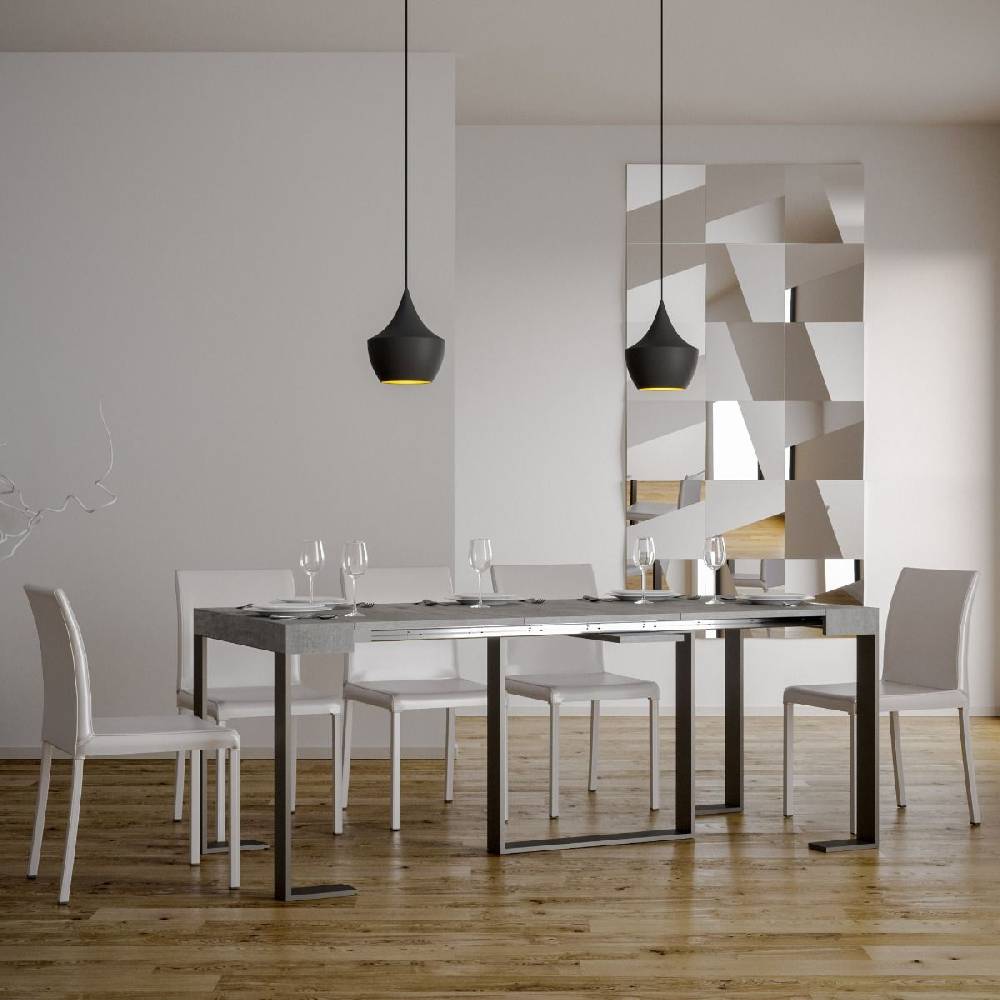 Itamoby Consolle Futura Cemento Telaio Antracite