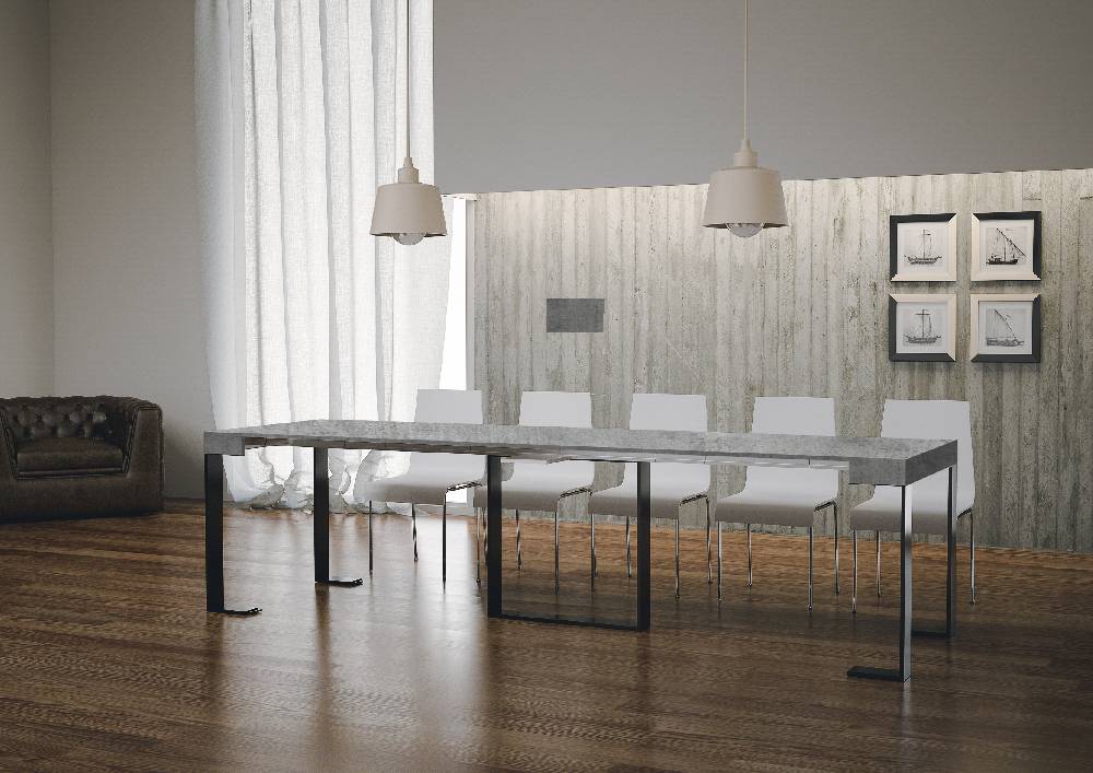 Itamoby Consolle Futura Cemento Telaio Antracite