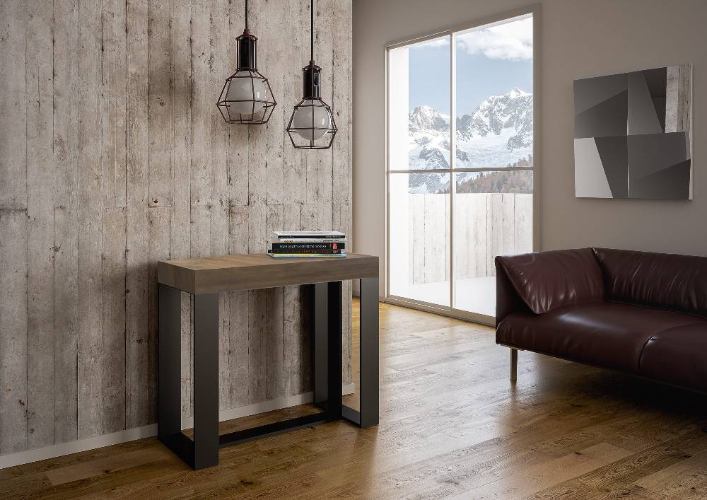 Itamoby Consolle Futura Noce Telaio Antracite