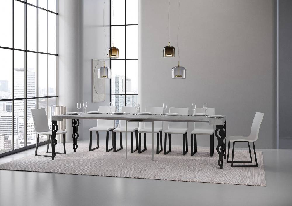 Itamoby Consolle Karamay Cemento Telaio Antracite