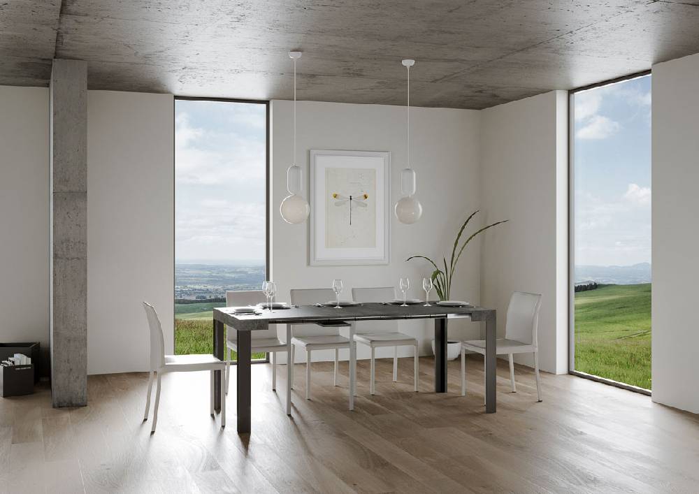 Itamoby Consolle Linea Cemento Gambe Antracite