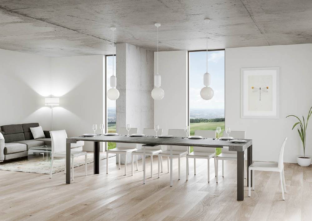 Itamoby Consolle Linea Cemento Gambe Antracite