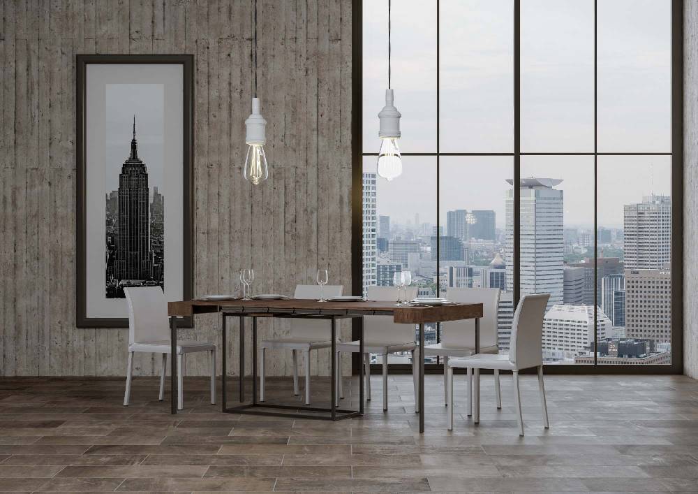 Itamoby Consolle Nordica Noce Telaio Antracite