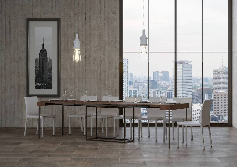 Itamoby Consolle Nordica Noce Telaio Antracite