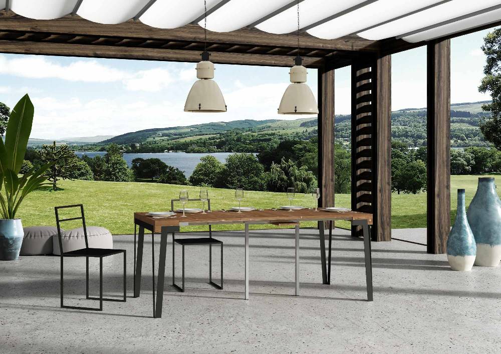 Itamoby Consolle Rio Abete Tinto Telaio Antracite