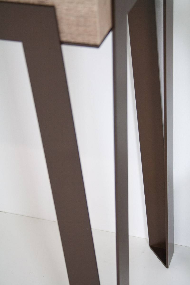 Itamoby Consolle Rio Quercia Natura Telaio Ruggine