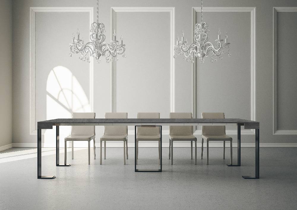 Itamoby Consolle Sintesi Cemento Telaio Antracite