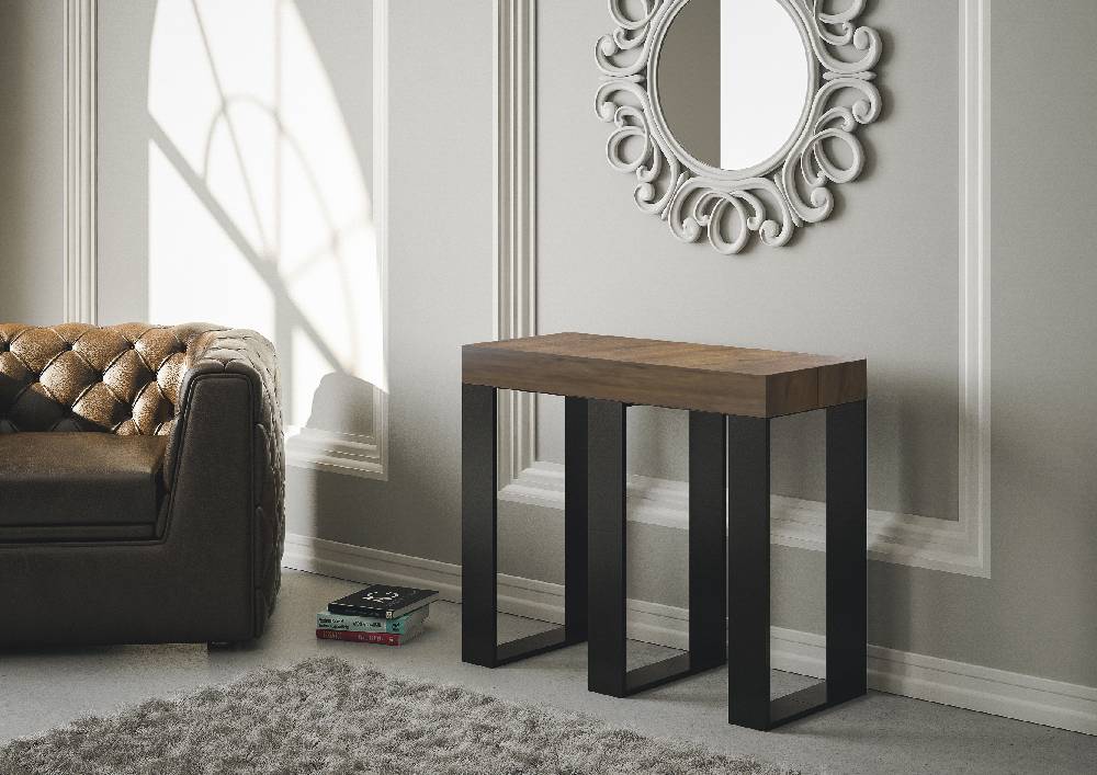 Itamoby Consolle Sintesi Noce Telaio Antracite