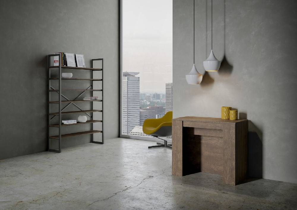 Itamoby Consolle Venus Noce 4 Allunghe Cm.62