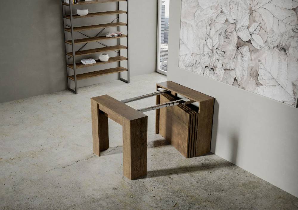 Itamoby Consolle Venus Noce 4 Allunghe Cm.62