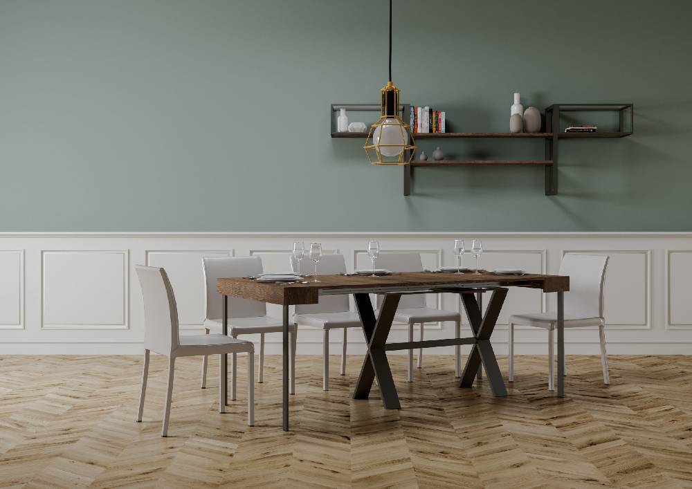 Itamoby Consolle Xenia Small Noce Telaio Antracite