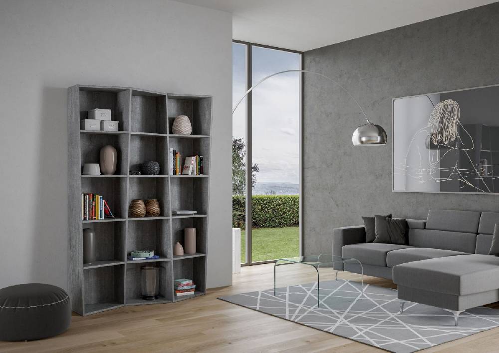 Itamoby Libreria Trek 3 Elementi Cemento