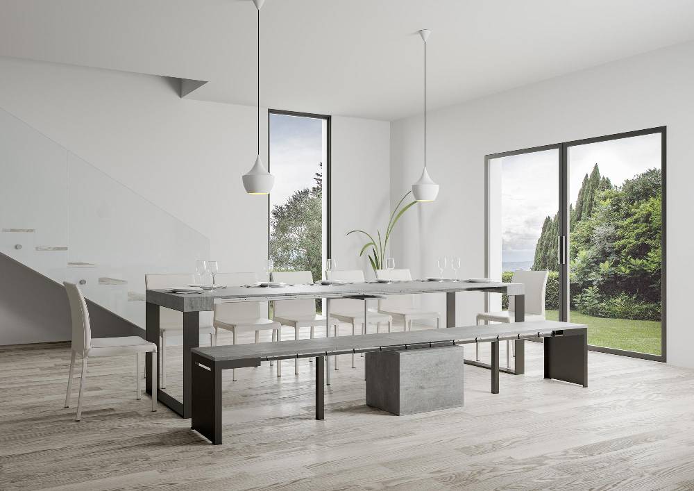 Itamoby Panca Walk Cemento Telaio Antracite