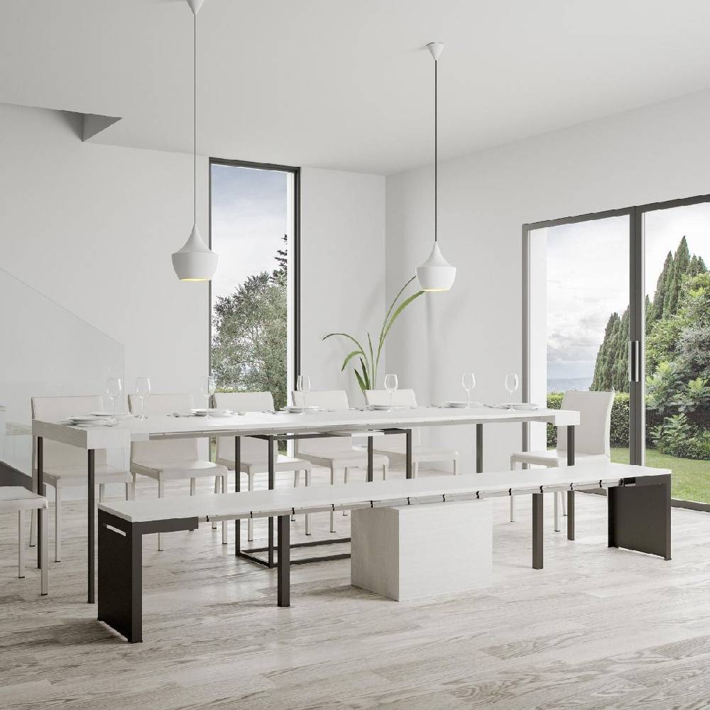 Itamoby Panca Walk Bianco Frassino Telaio Antracite