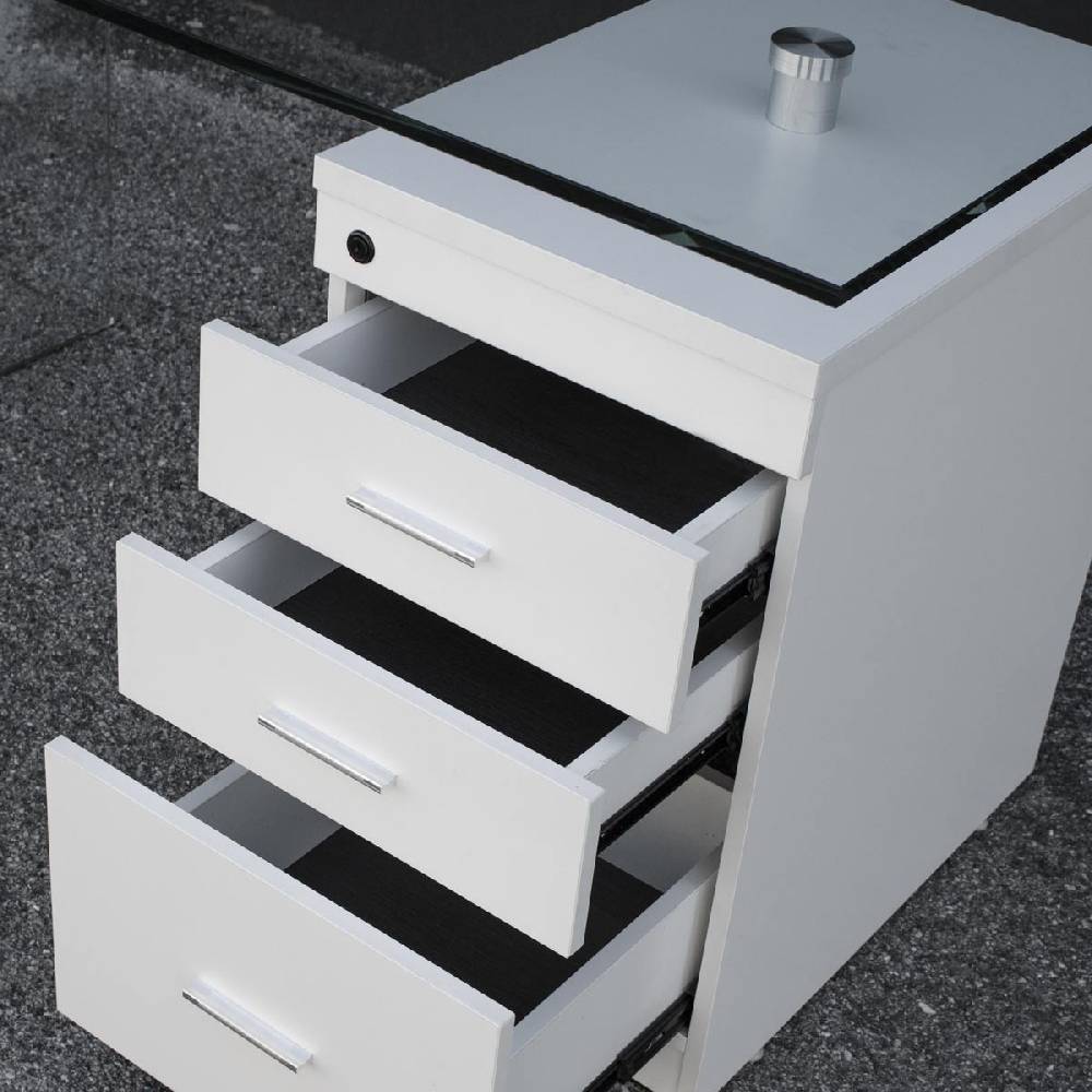Itamoby Scrittoio B-Desk Con Cassettiera L.125,5 P.65 H.74,5