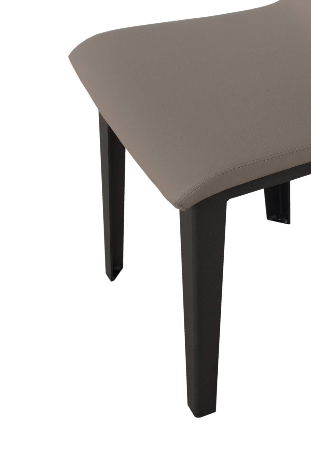 Itamoby Sedia Armida Gambe Antracite Cuscino Tortora 52 (gambe Coniche)