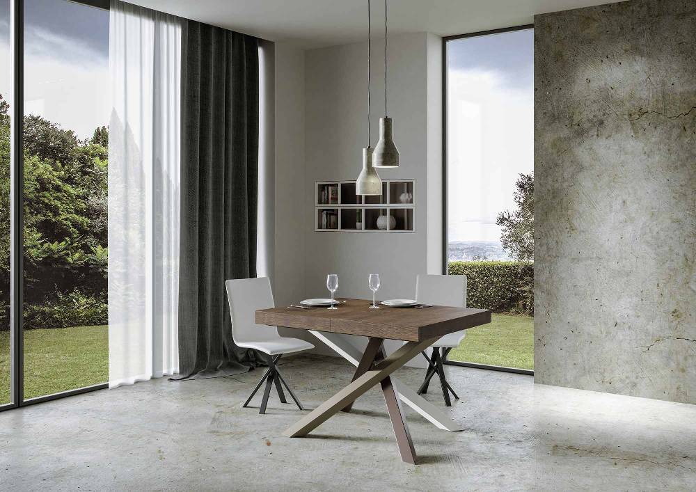 Itamoby Tavolo Allungabile 90×120/224 Cm Volantis Noce Telaio 4/C