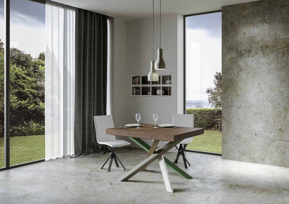 Itamoby Tavolo Allungabile 90×120/224 Cm Volantis Noce Telaio 4/A