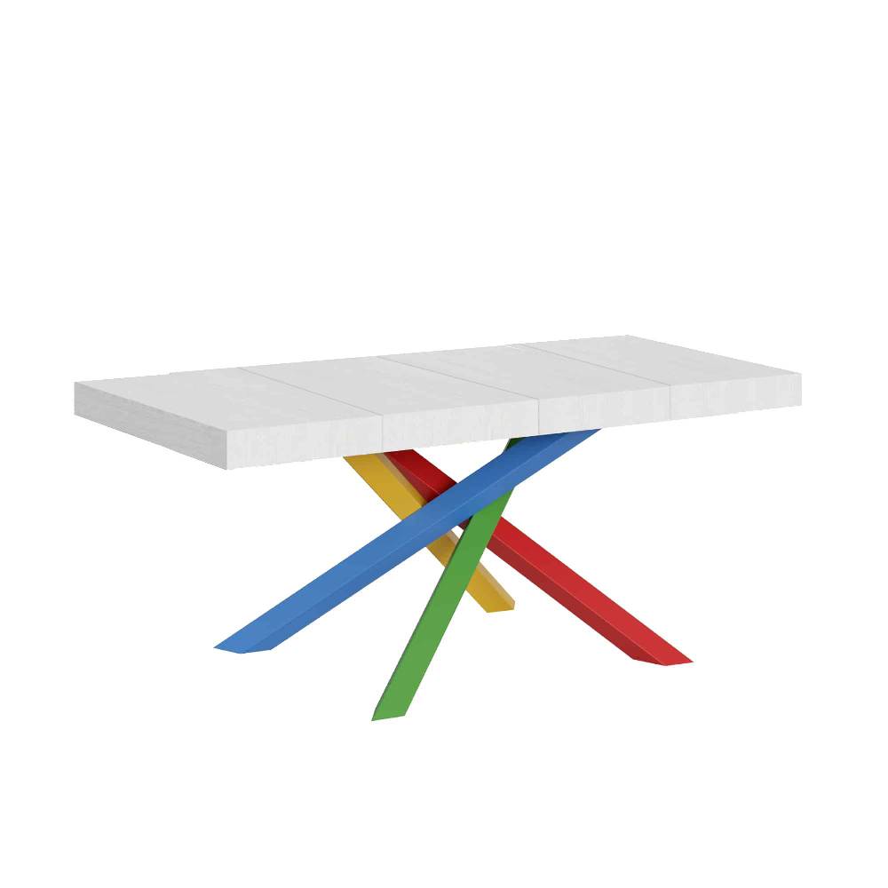 Itamoby Tavolo allungabile 90×120/224 cm Volantis Premium Bianco Frassino telaio 4/B
