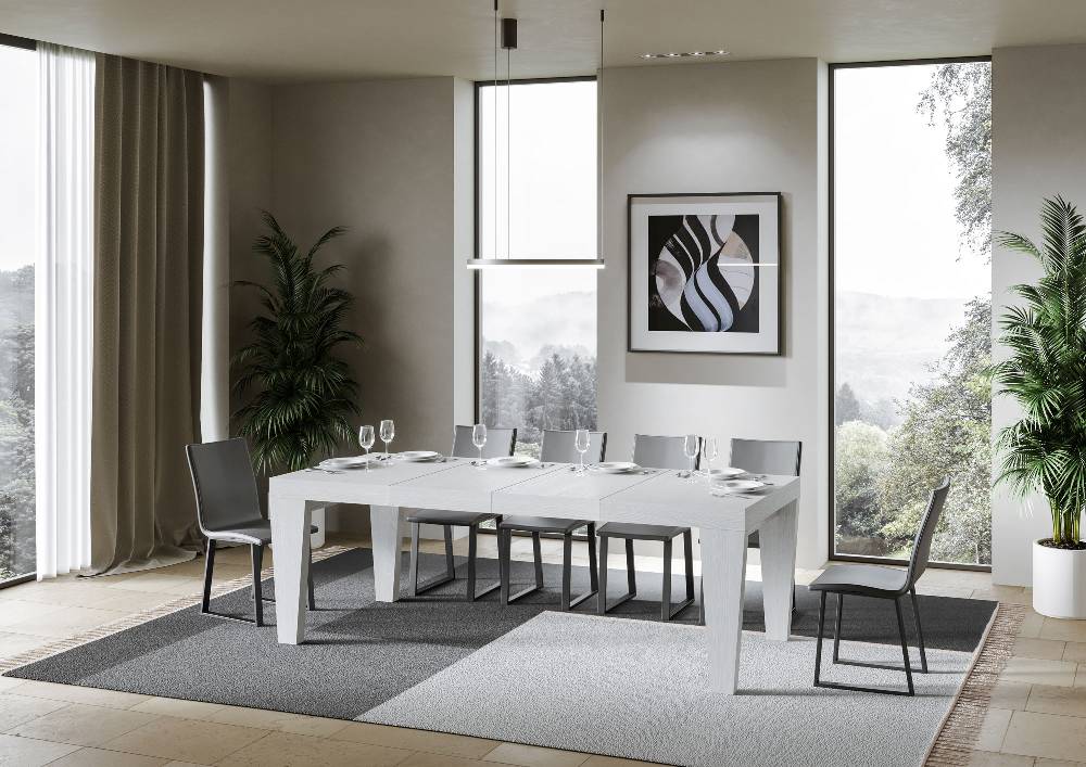 Itamoby Tavolo Allungabile 90×130/234 Cm Spimbo Premium Bianco Frassino