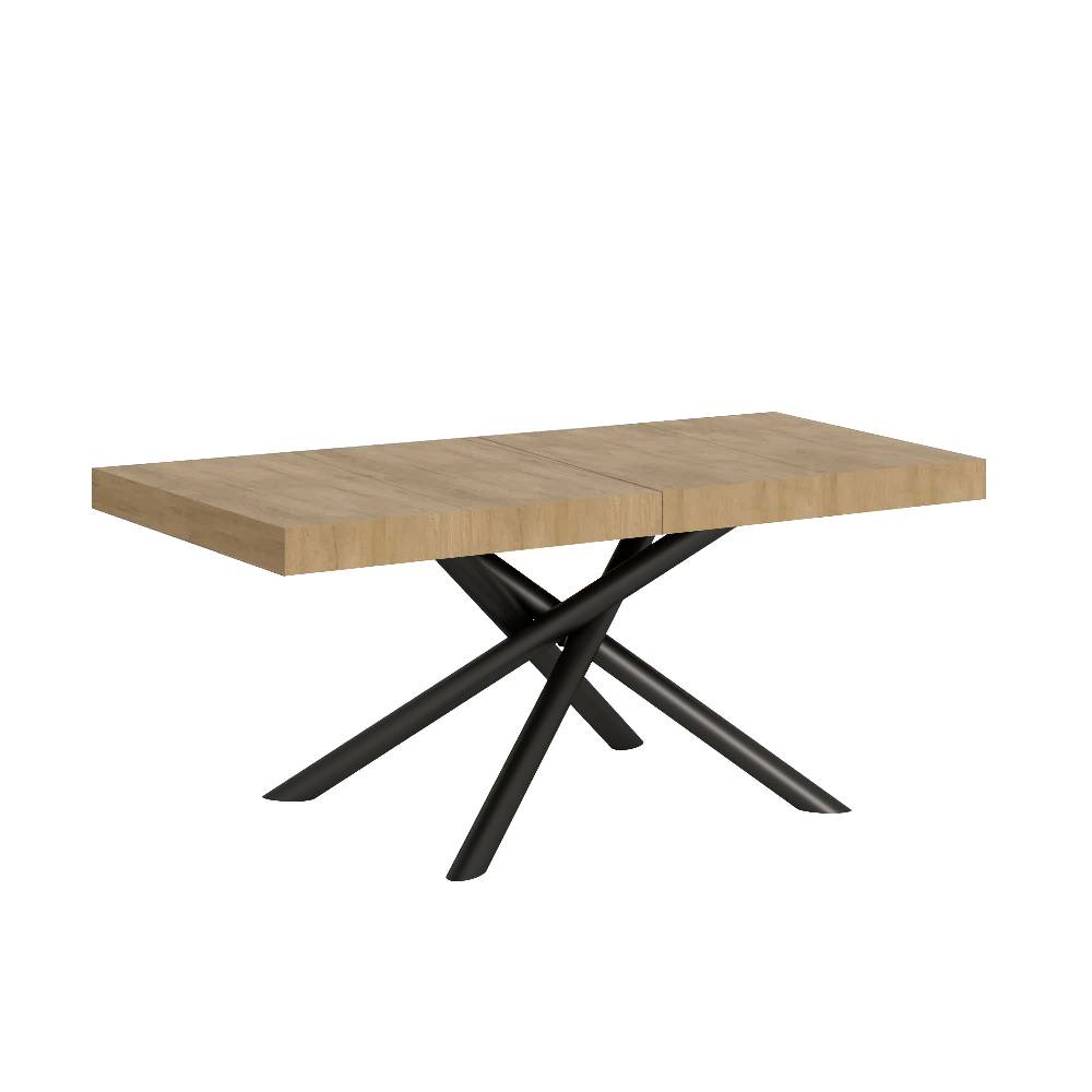 Itamoby Tavolo allungabile 90×140/244 cm Famas Premium Quercia Natura telaio Antracite