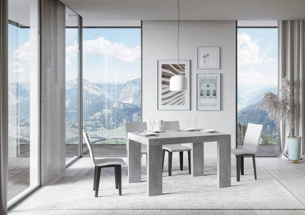 Itamoby Tavolo Allungabile 90×140/244 Cm Roxell Premium Cemento