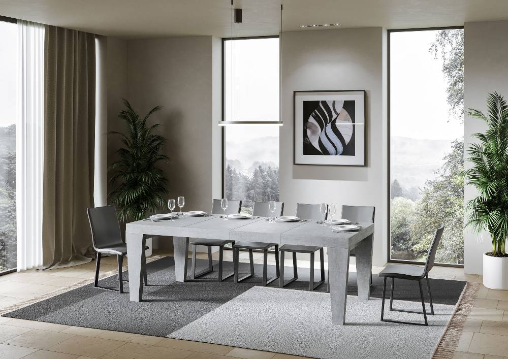 Itamoby Tavolo Allungabile 90×140/244 Cm Spimbo Premium Cemento