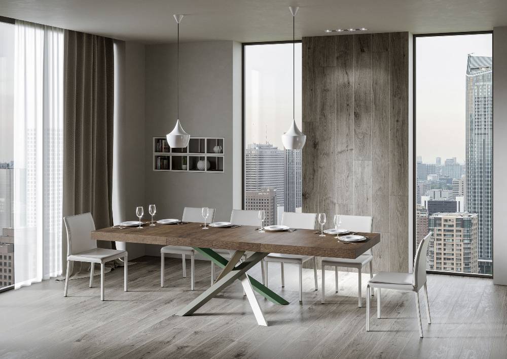 Itamoby Tavolo Allungabile 90×140/244 Cm Volantis Premium Noce Telaio 4/A