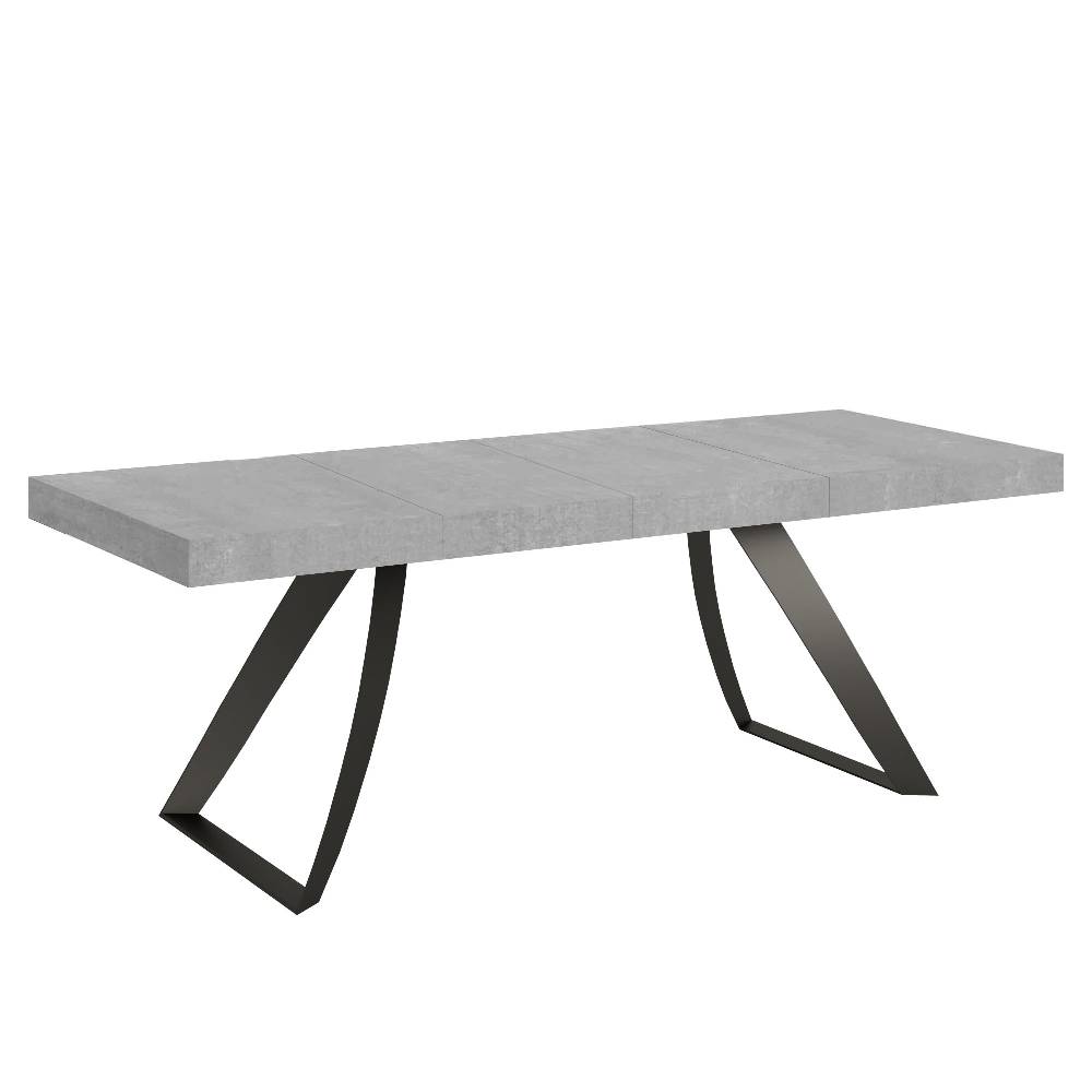 Itamoby Tavolo allungabile 90×160/264 cm Proxy Premium Cemento telaio Antracite