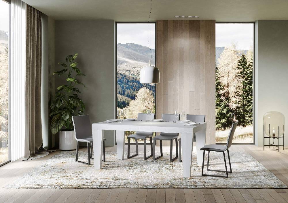 Itamoby Tavolo Allungabile 90×160/264 Cm Spimbo Premium Bianco Frassino