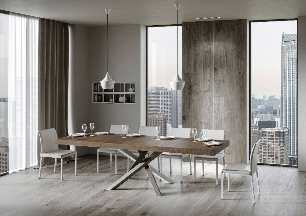 Itamoby Tavolo Allungabile 90×160/264 Cm Volantis Premium Noce Telaio 4/C