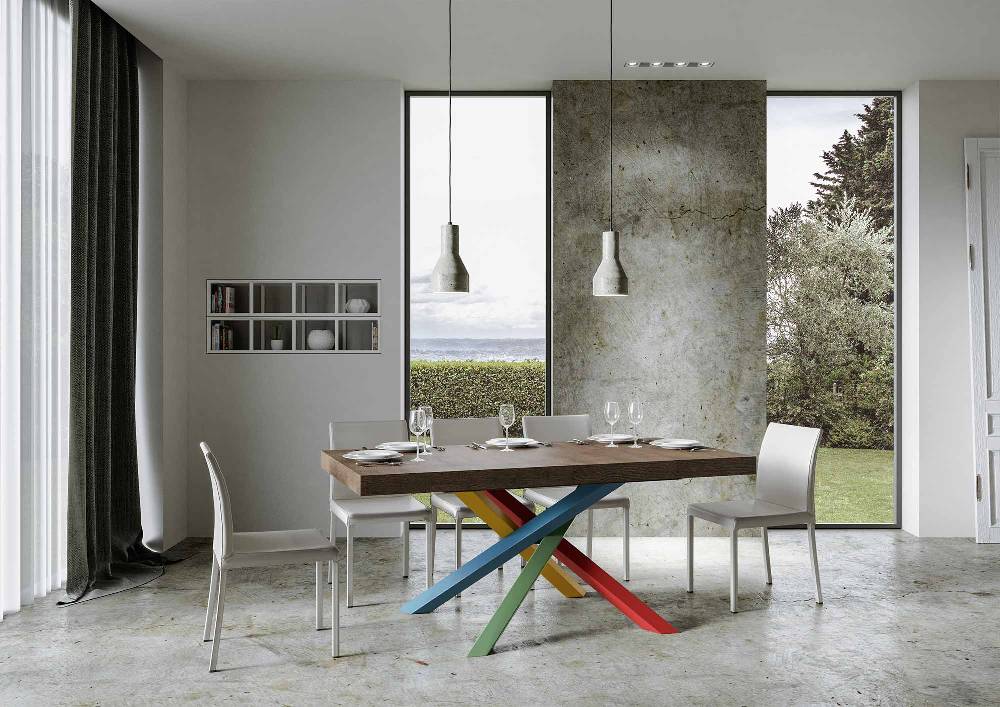 Itamoby Tavolo Allungabile 90×160/264 Cm Volantis Premium Noce Telaio 4/B